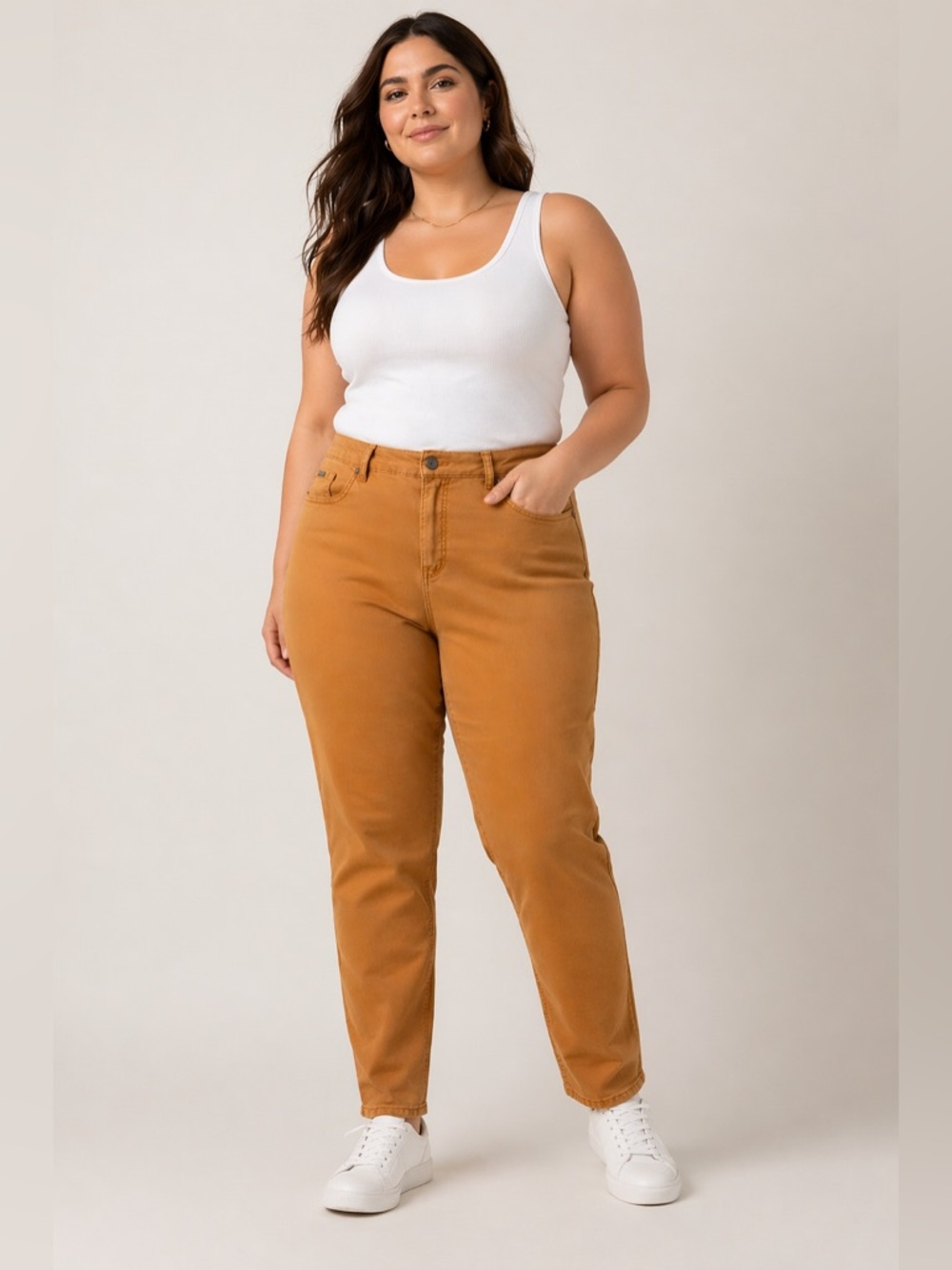 FDJ Olivia Slim Leg Jeans Size 18 Chipmunk Brown Mid Rise Stretch NWT